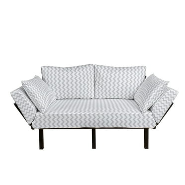 Vintage Antique Style Pattern Mosaic Inspired Line Art Monochromatic View Daybed with Metal Frame Upholstered Sofa for Living Dorm White and Salmon Ambesonne Geometric Futon Couch Loveseat Vintage Antique Style Pattern Mosaic Inspired Line Art Monochromatic View Daybed with Metal Frame Upholstered Sofa for Living Dorm White and Salmon Ambesonne Geometric Futon Couch Loveseat